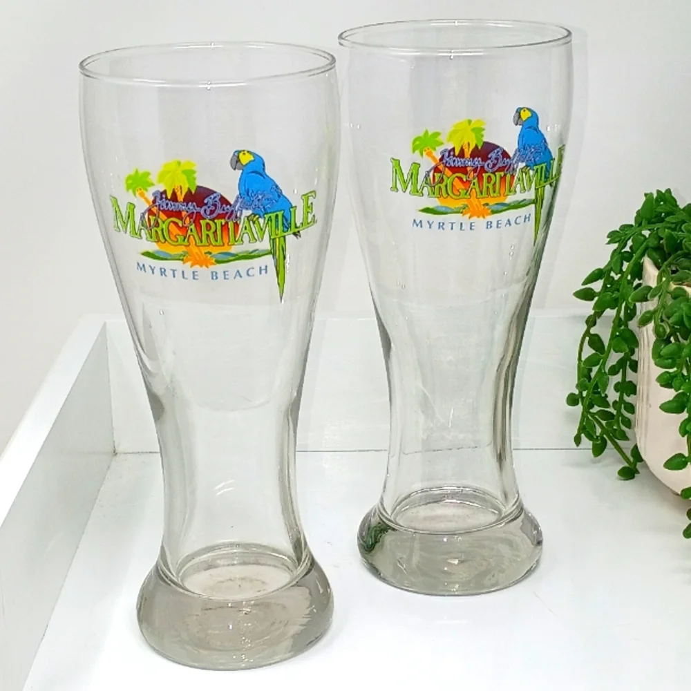 Jimmy Buffet Set Of 2 Myrtle Beach Margaritaville 20oz Pint Glasses